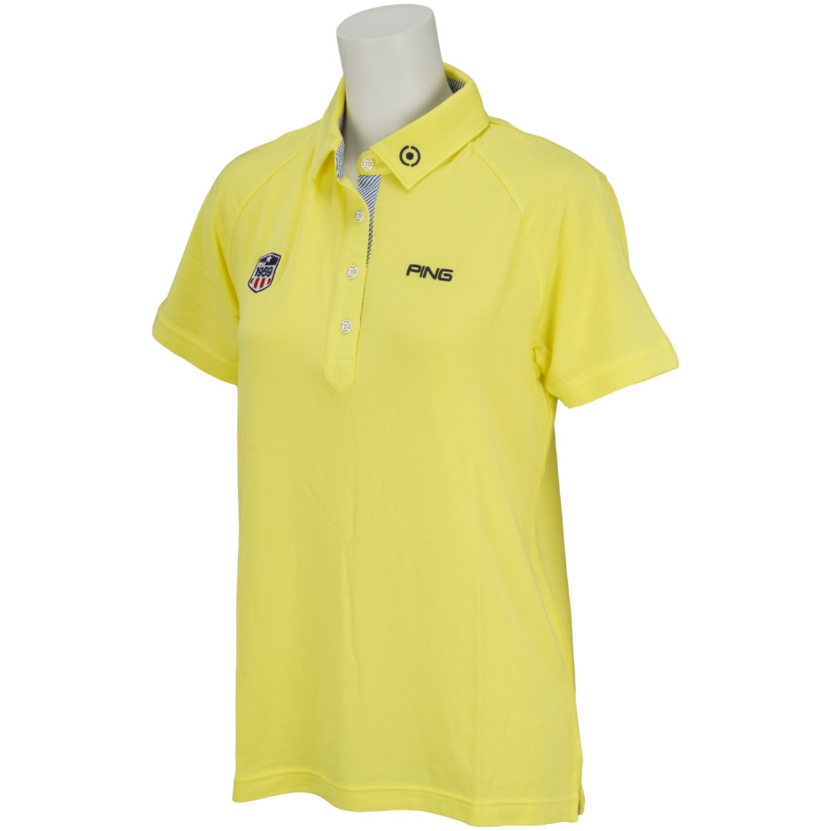 [アウトレット] [在庫限りのお買い得商品] ピン PING 共襟半袖ポロシャツ イエロー 060 レディース ゴルフウェア