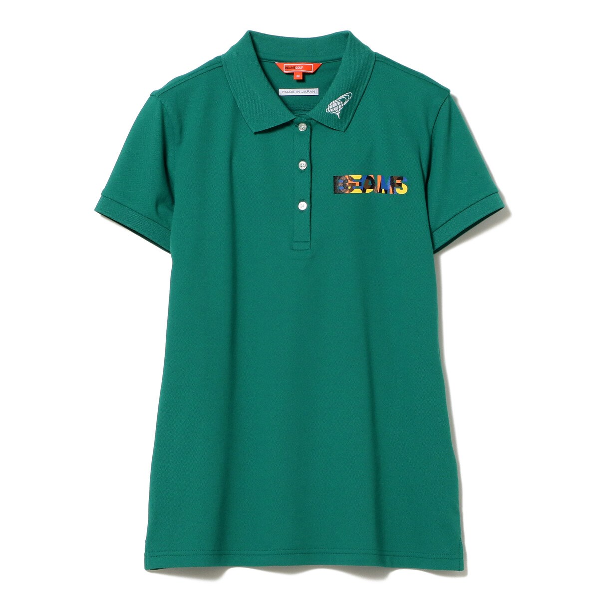 [値下げしました] ビームスゴルフ BEAMS GOLF ワンポイント レイヤーロゴ ポロシャツ グリーン 65 レディース ゴルフウェア