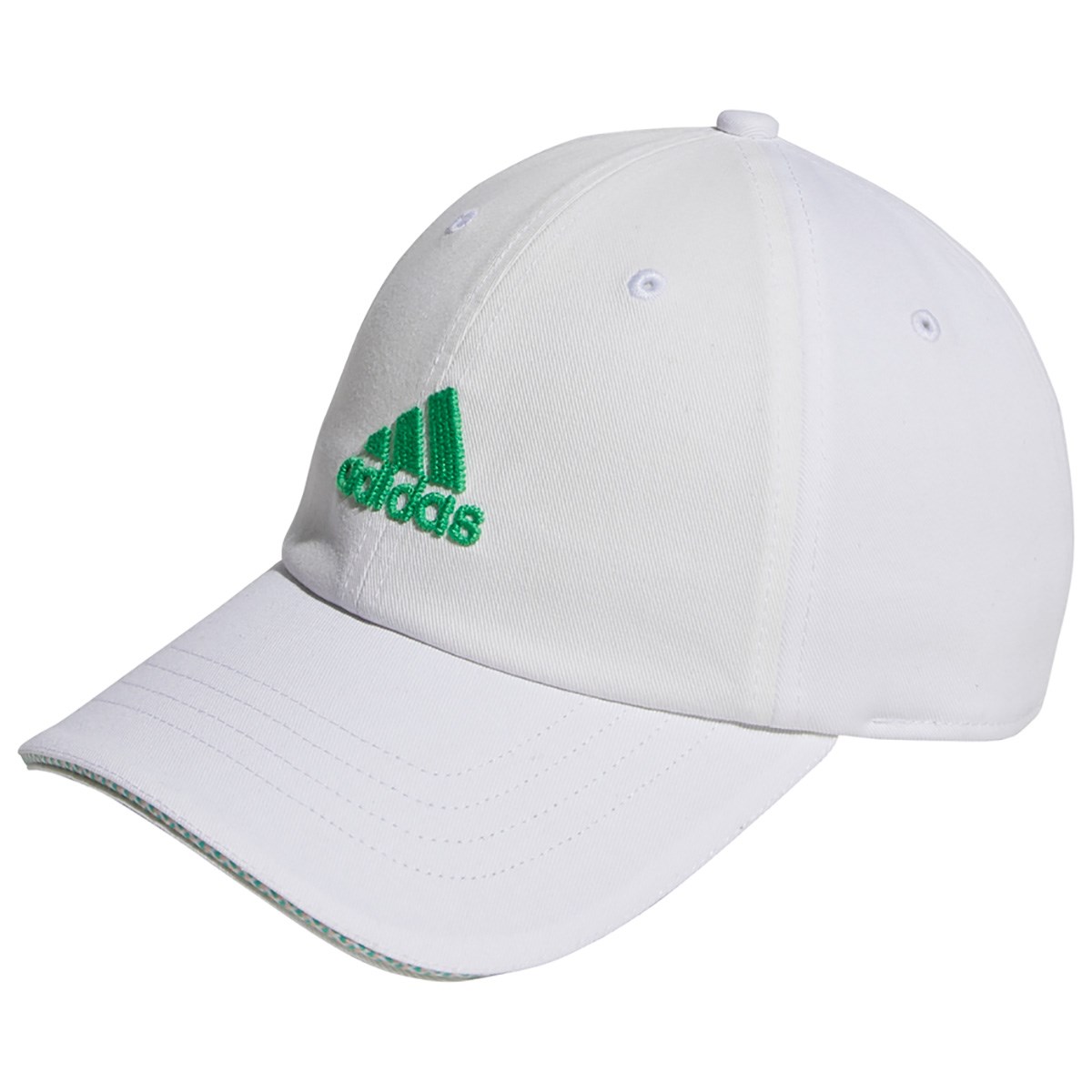 [アウトレット] [40％OFF 在庫限りのお買い得商品] アディダス adidas UVカット コットンキャップ ホワイト／セミスクリーミンググリーン レディース ゴルフウェア 帽子