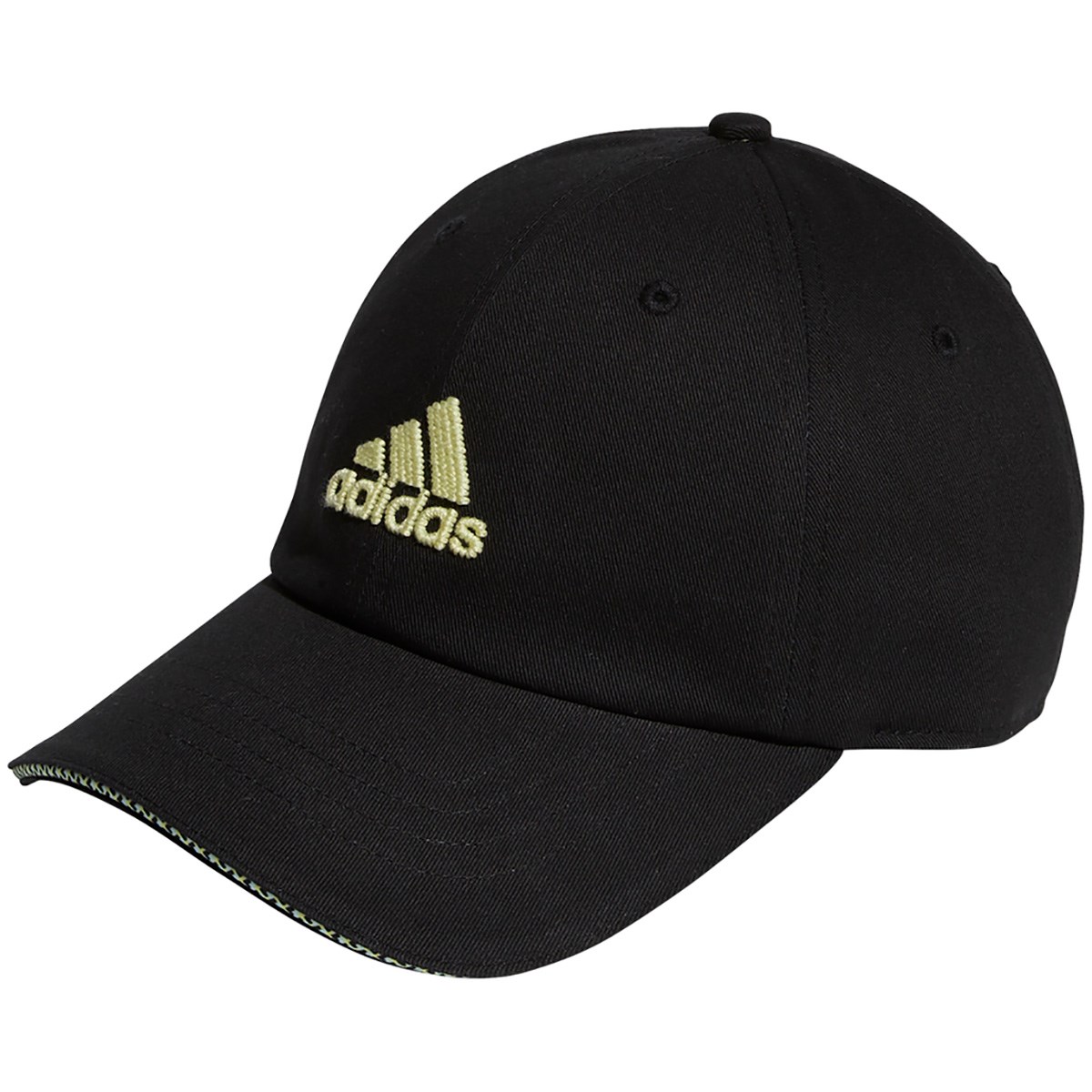 [アウトレット] [40％OFF 在庫限りのお買い得商品] アディダス adidas UVカット コットンキャップ ブラック／パルスイエロー レディース ゴルフウェア 帽子