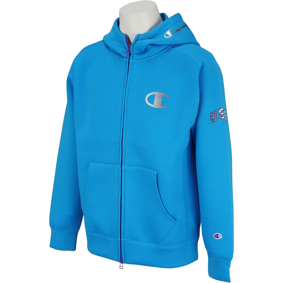 dショッピング チャンピオンゴルフ Champion GOLF テックウィーブ 3LSジップパーカー L ブルー 340 カテゴリ：セーター・トレーナー・ベストの販売できる商品