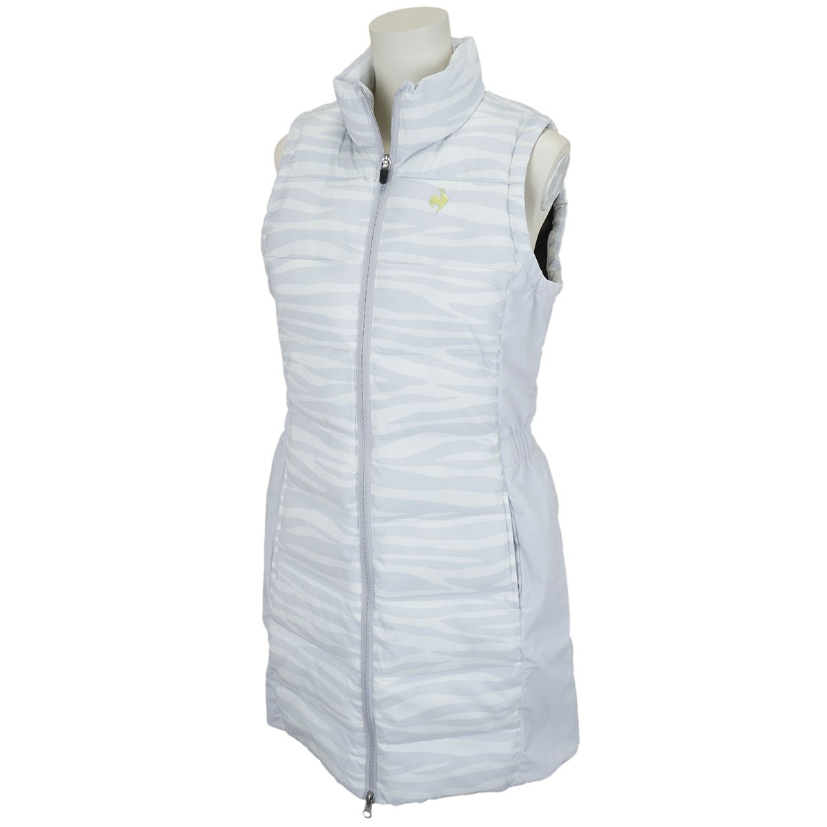 ふるさと割 ルコック今季 中綿ワンピース ゴルフウェアレディースアウター冬m オフ白xグレー ウエア 女性用 What2cook Net