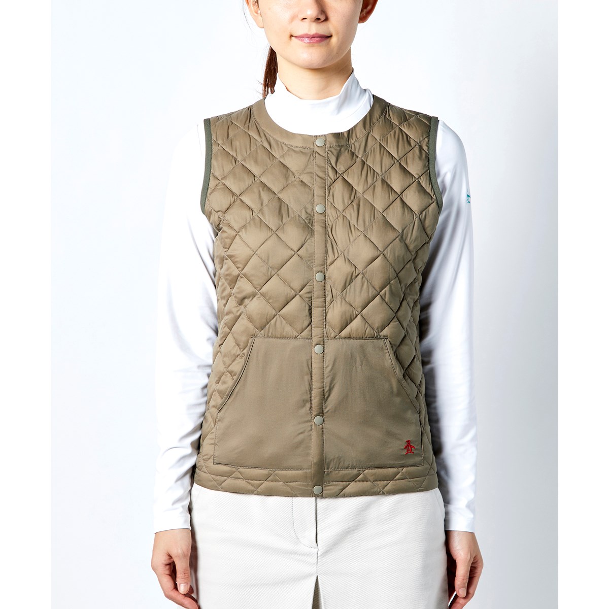 【国内発送】 サーモライト Munsingwear マンシングウェア 軽量中綿ベスト レディス 00 ネイビー L - レディースゴルフウェア