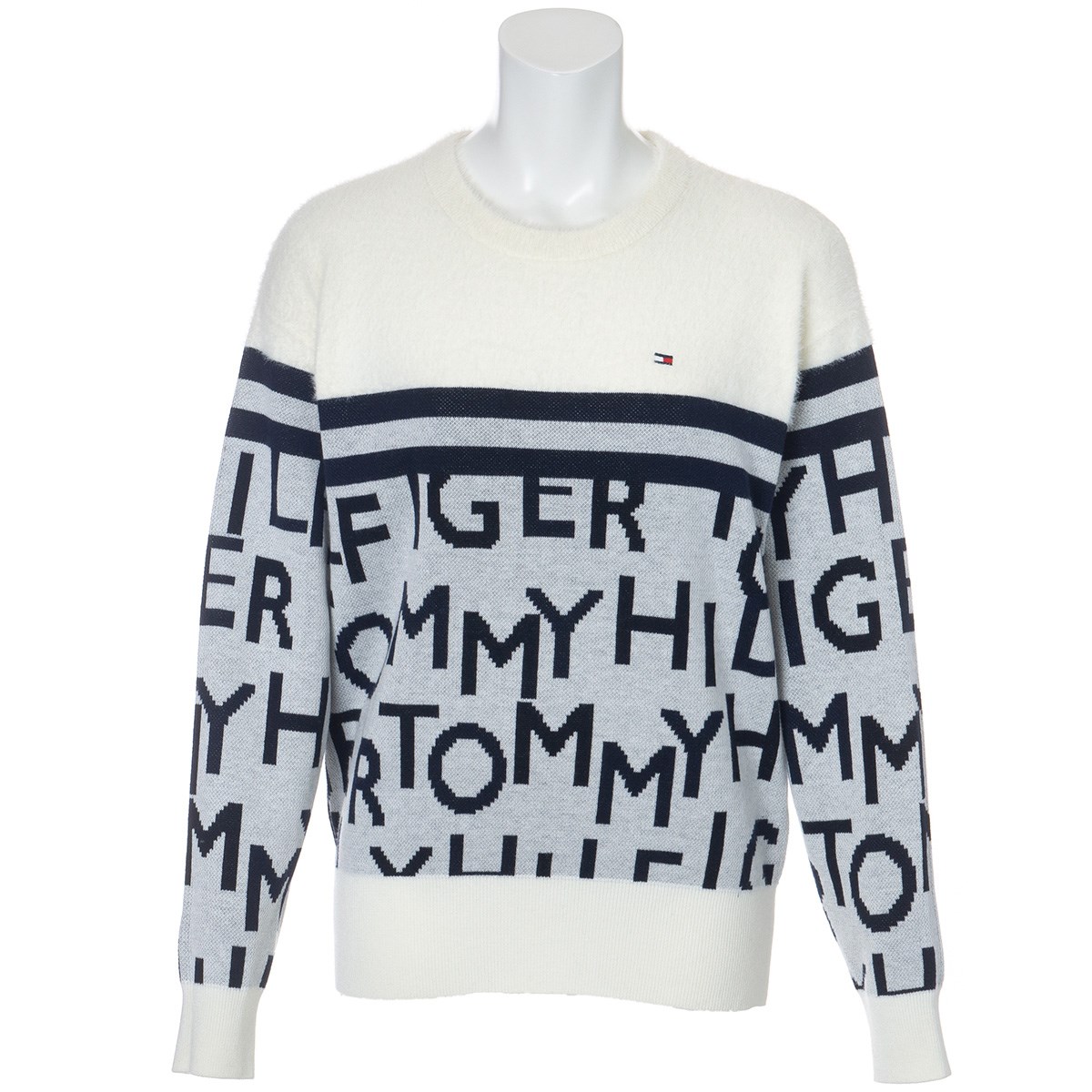 dショッピング |トミー ヒルフィガー ゴルフ TOMMY HILFIGER GOLF ロゴジャカード クルーネックセーター L ホワイト 00  レディス | カテゴリ：セーター・トレーナー・ベストの販売できる商品 | GDOゴルフショップ (0521005112080)|ドコモの通販サイト