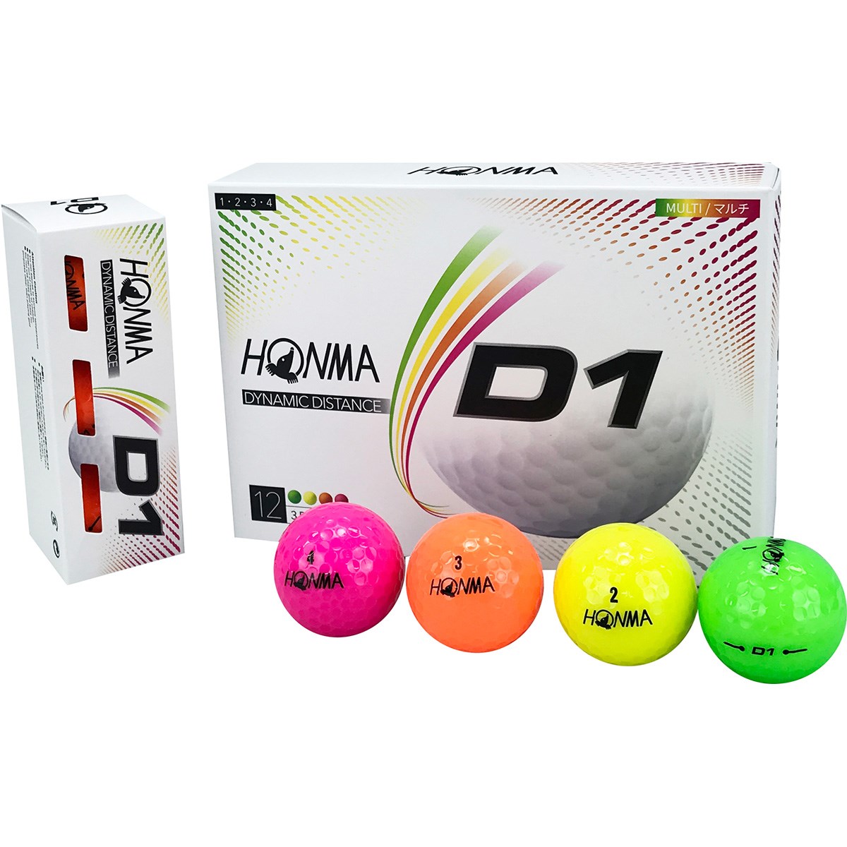 本間ゴルフ HONMA D1 ボール 2020年モデル 5ダースセット 5ダース(60個入り) マルチ