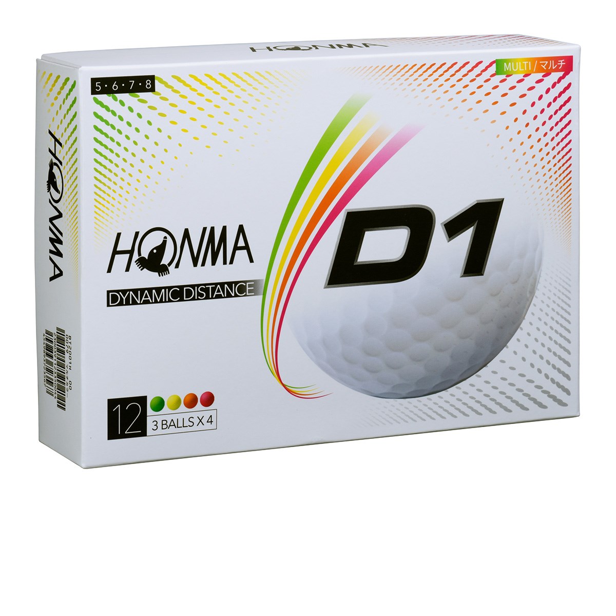 本間ゴルフ HONMA D1 ボール 2020年モデル 5ダースセット 5ダース(60個入り) マルチ（ハイナンバー）
