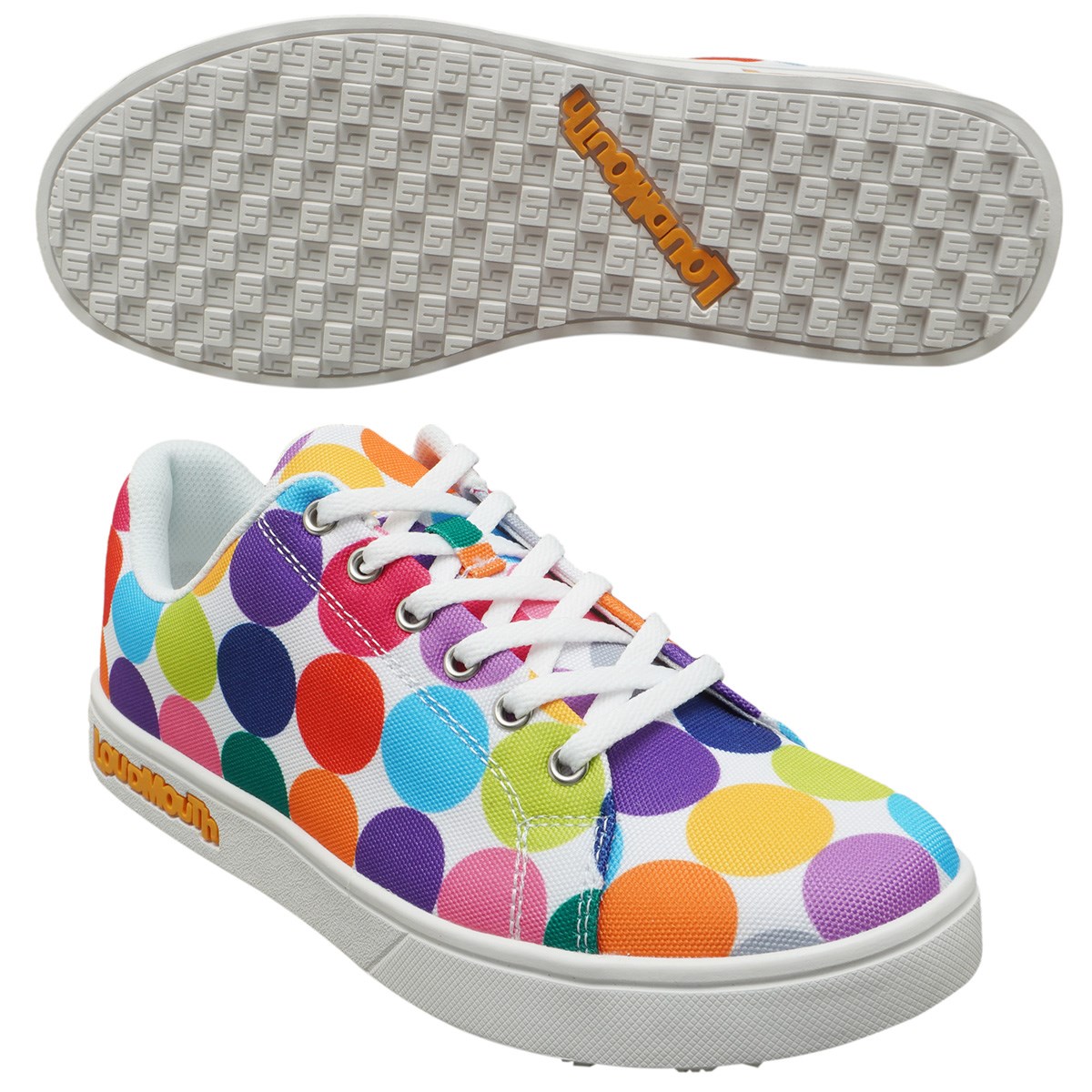 dショッピング ラウドマウスゴルフ Loud Mouth Golf カジュアル スパイクレスシューズ 25.5cm Disco Balls