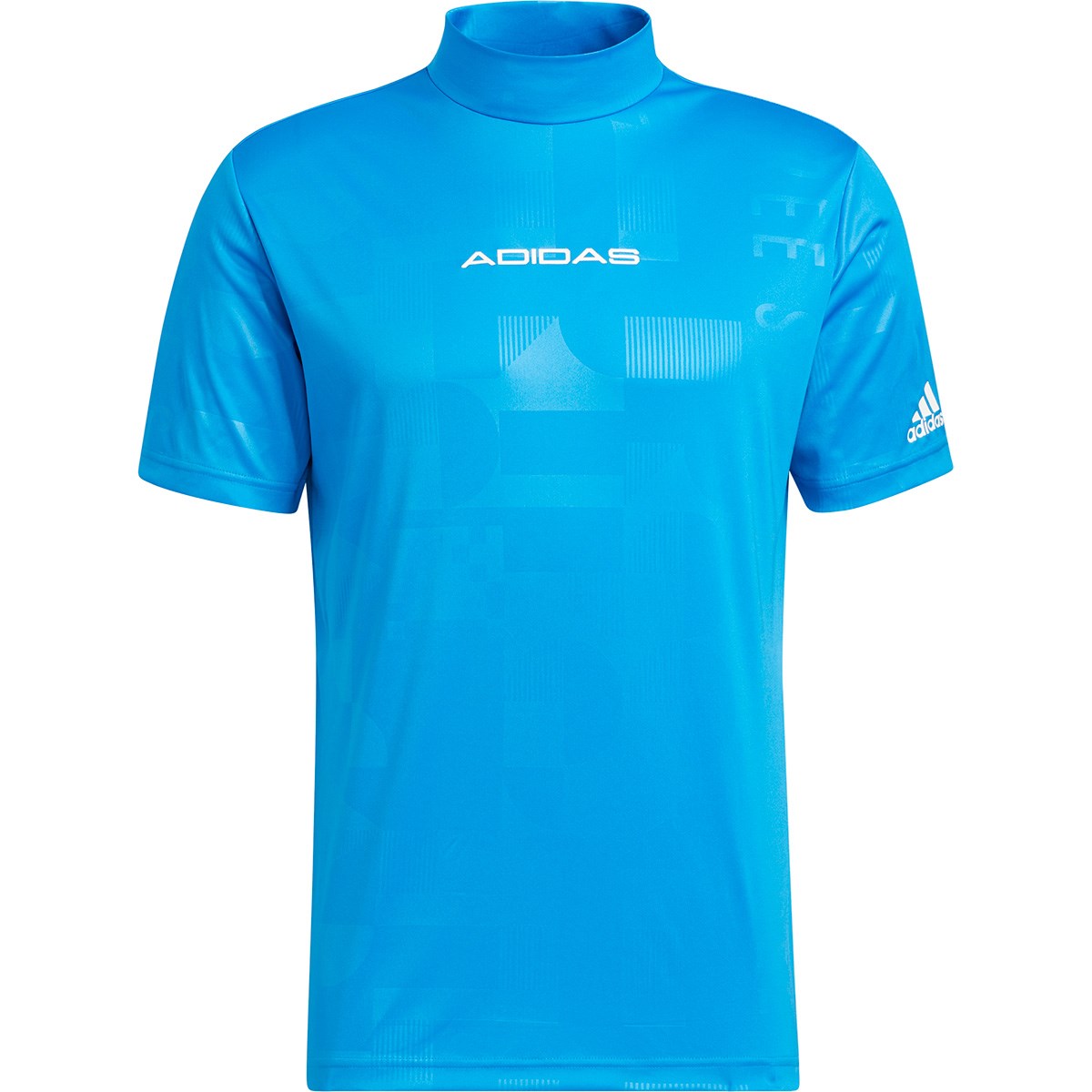 dショッピング |アディダス Adidas エンボスプリント 半袖モックネックシャツ J／M ブライトブルー | カテゴリ：ポロシャツ・シャツ