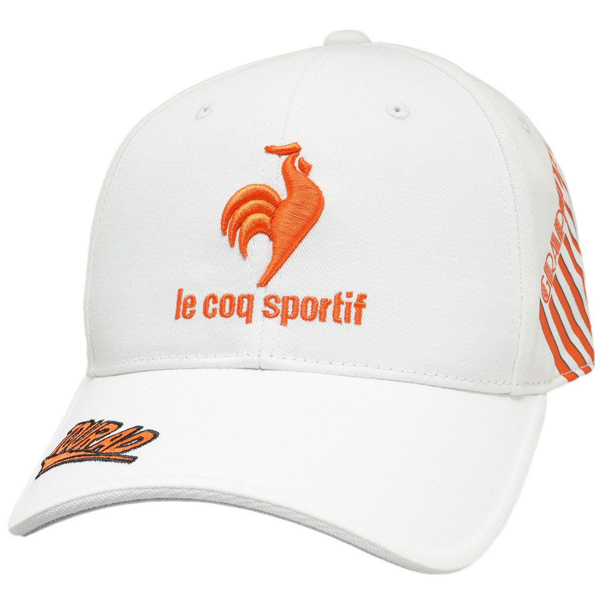 ルコックゴルフ Le coq sportif GOLF グラファイトデザインTourADコラボ キャップ フリー ホワイト／オレンジ