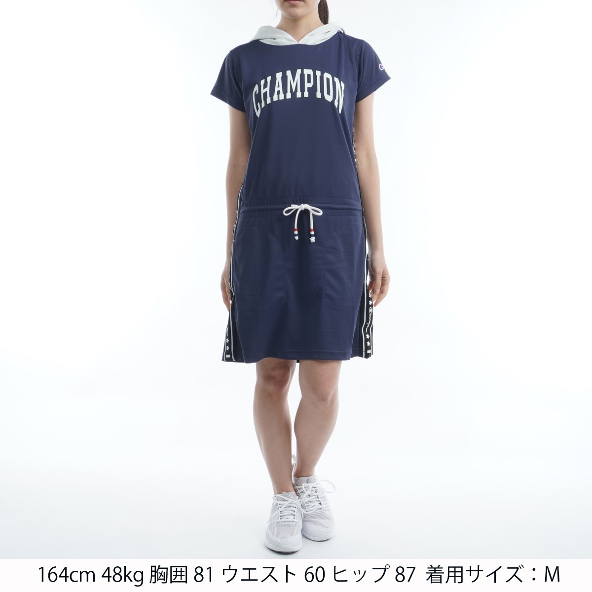44 割引週間売れ筋 チャンピオンゴルフ Champion Golf フードワンピース M ネイビー 370 レディス レディースゴルフウェア スポーツ アウトドア 釣り Littlestaruc Com