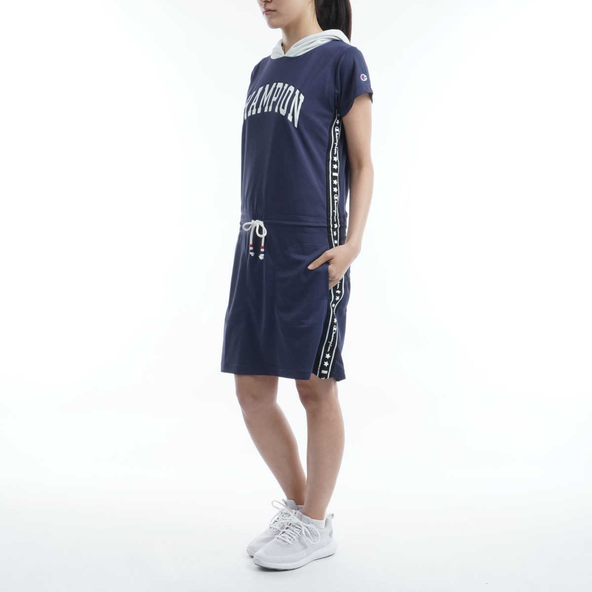 44 割引週間売れ筋 チャンピオンゴルフ Champion Golf フードワンピース M ネイビー 370 レディス レディースゴルフウェア スポーツ アウトドア 釣り Littlestaruc Com