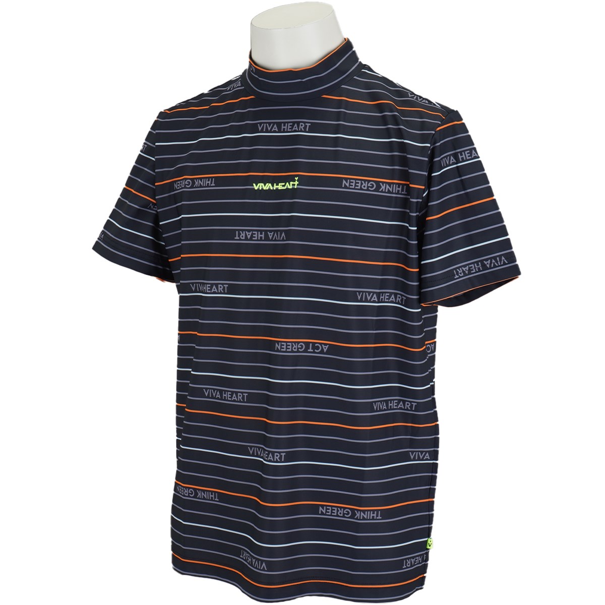 コンチェロボーダープリント 半袖モックネックシャツ(半袖シャツ・ポロシャツ)|VIVA HEART(ビバハート) 011-26443の通販 - GDO ゴルフショップ(0000662682)