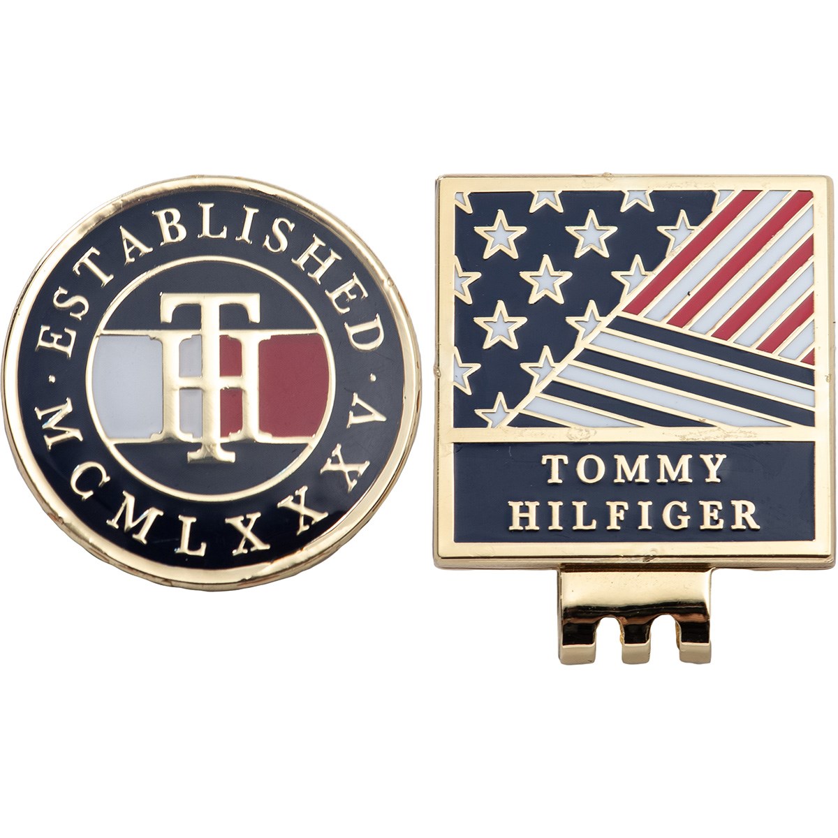 [定番モデル] トミー ヒルフィガー ゴルフ シングル マーカー ゴールド 80 メンズ