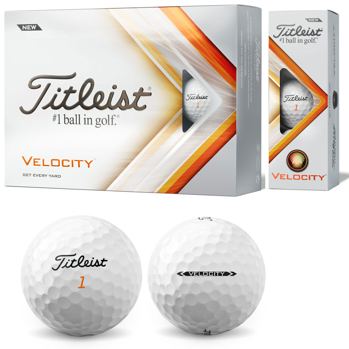 祝開店！大放出セール開催中 TITLEIST タイトリスト ゴルフボール VELOCITY 1ダース 12個入り オレンジ  dukeanddevines.com