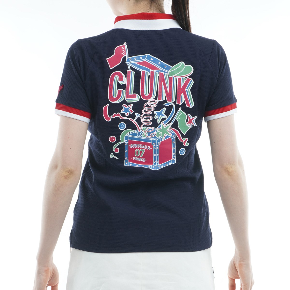 クランク 2022年春夏モデル レディース POPプリント 半袖ポロシャツ CL5MUG56【22】CLUNK ゴルフ ウエア 【公式】 【公式】