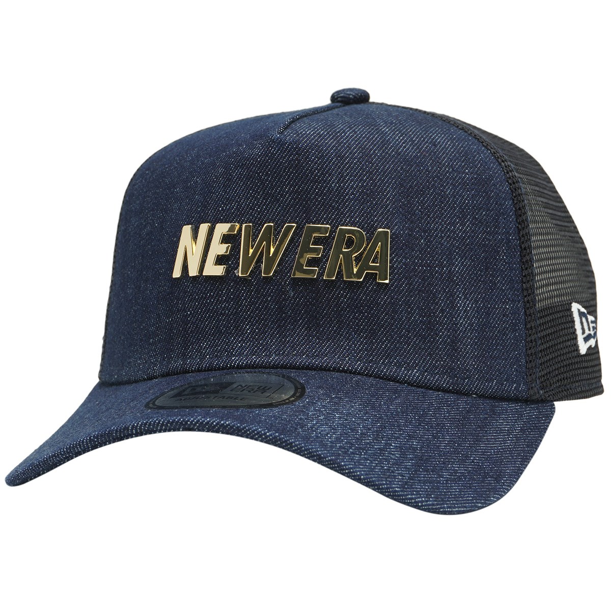 [2022年モデル] ニューエラ NEW ERA 940AFTR METAL LOGO WM キャップ デニム／ゴールド ゴルフウェア 帽子