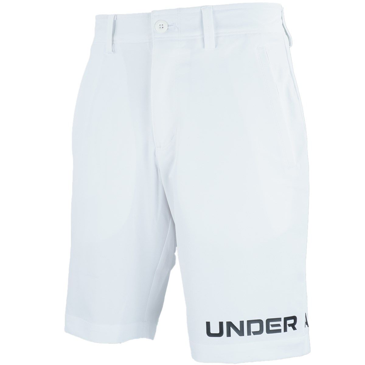 [2022年春夏モデル] アンダーアーマー UNDER ARMOUR UA ドライブテキスト ストレッチ ハーフパンツ White／Black メンズ ゴルフウェア