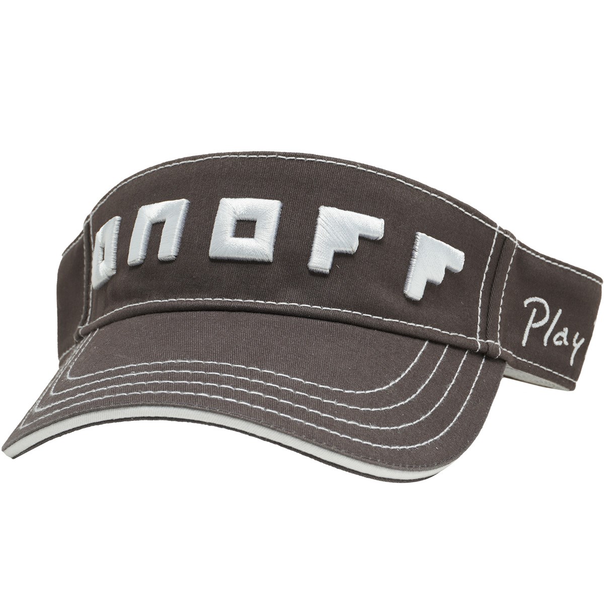 [2022年モデル] オノフ ONOFF ロゴサンバイザー グレー メンズ ゴルフウェア 帽子