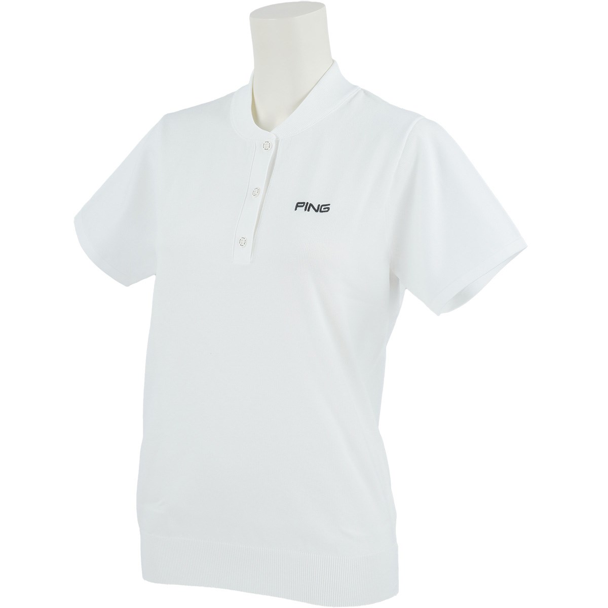 [アウトレット] [80％OFF 在庫限りのお買い得商品] ピン PING ニット半袖ポロシャツ ホワイト 030 レディース ゴルフウェア
