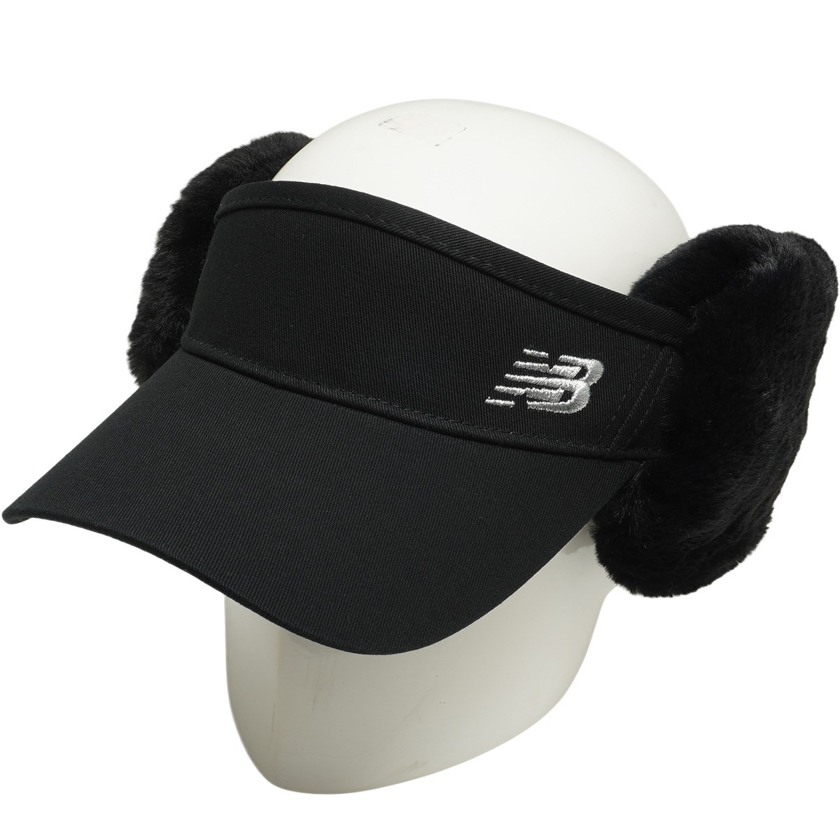 [2022年モデル] ニューバランス New Balance SPORT イヤーマフ付きサンバイザー ブラック レディース ゴルフウェア 帽子