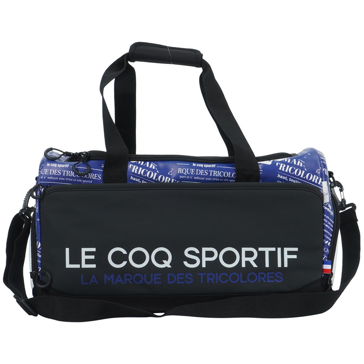 [2022年モデル] ルコックゴルフ Le coq sportif GOLF シューズポケット付き プリント柄スクエア型ボストンバッグ ブルー 00 メンズ