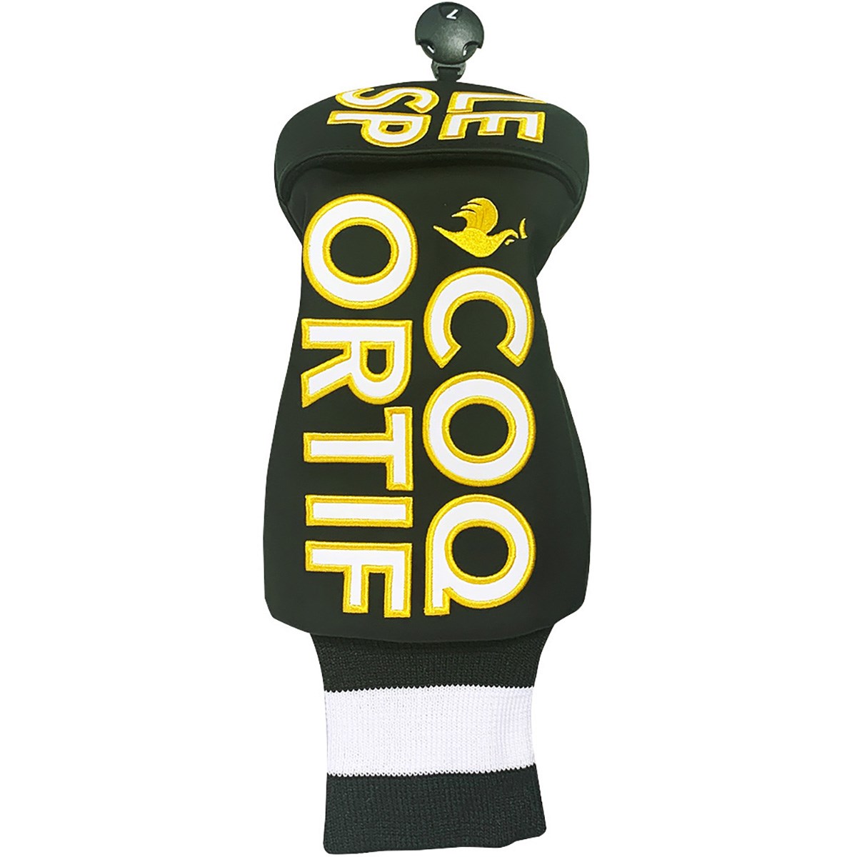 [値下げしました] ルコックゴルフ Le coq sportif GOLF ヘッドカバー FW用 ブラック／イエロー メンズ
