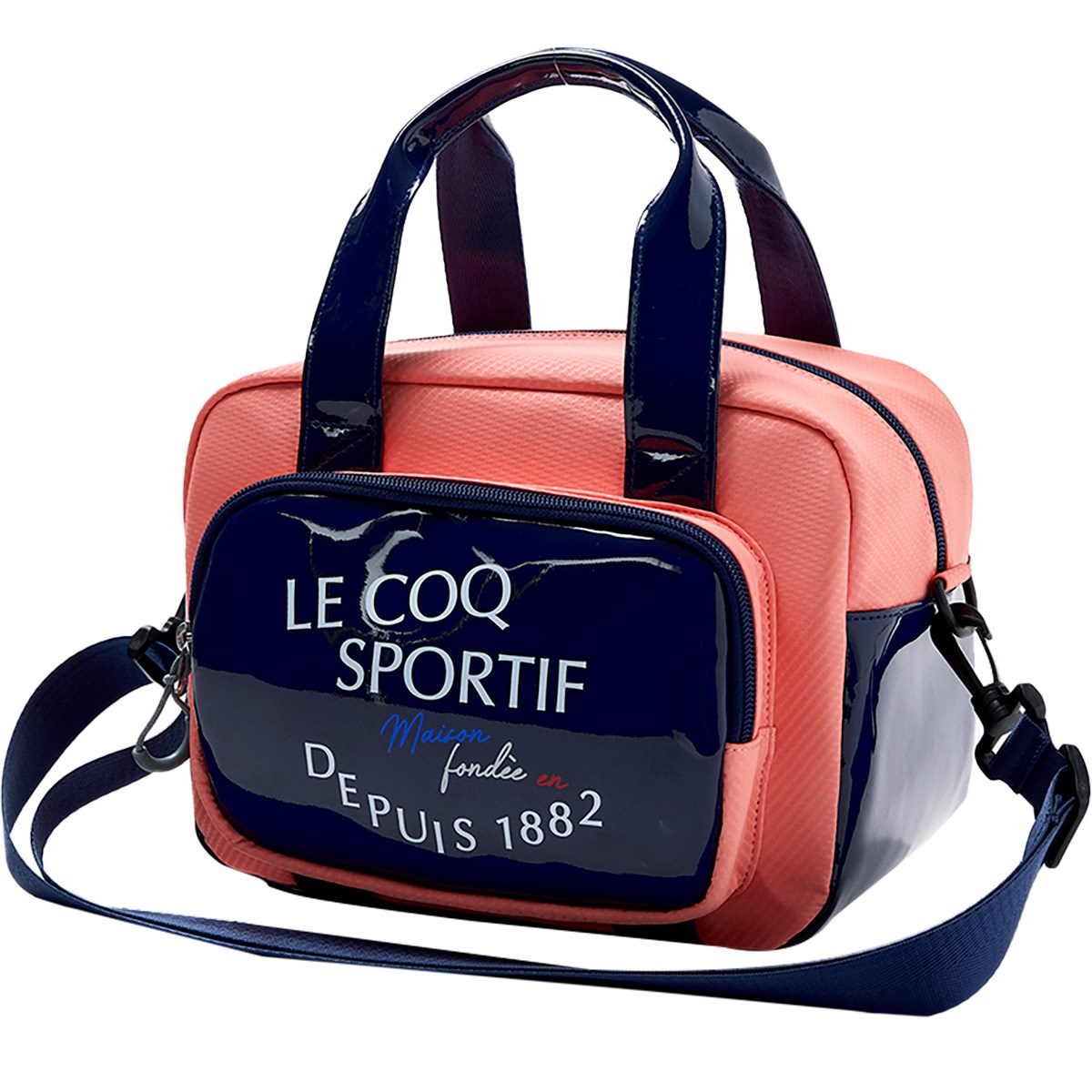 ゴルフ ルコックスポルティフ バッグ ショルダーバッグ ゴルフ ゴルフウェア おしゃれ スポーツウェア ブランド ゴルフ グラフィックロゴスクエア型ポーチ ショルダーベルト付き レディース カタログに