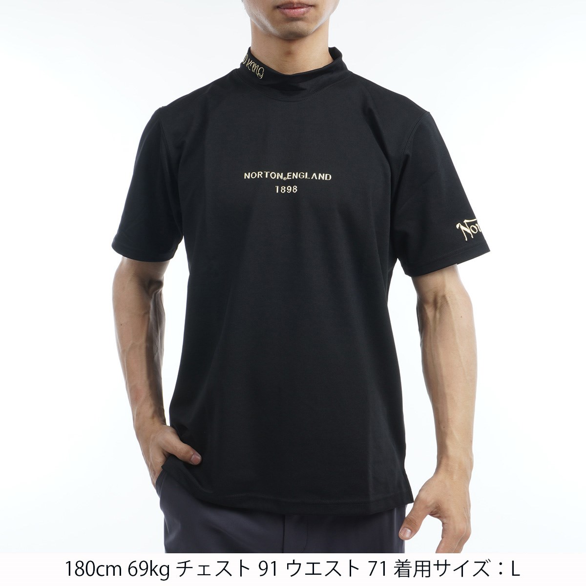 NO GOLF ブラック Tシャツ ハイネック X L NO GOLF ブラック Tシャツ