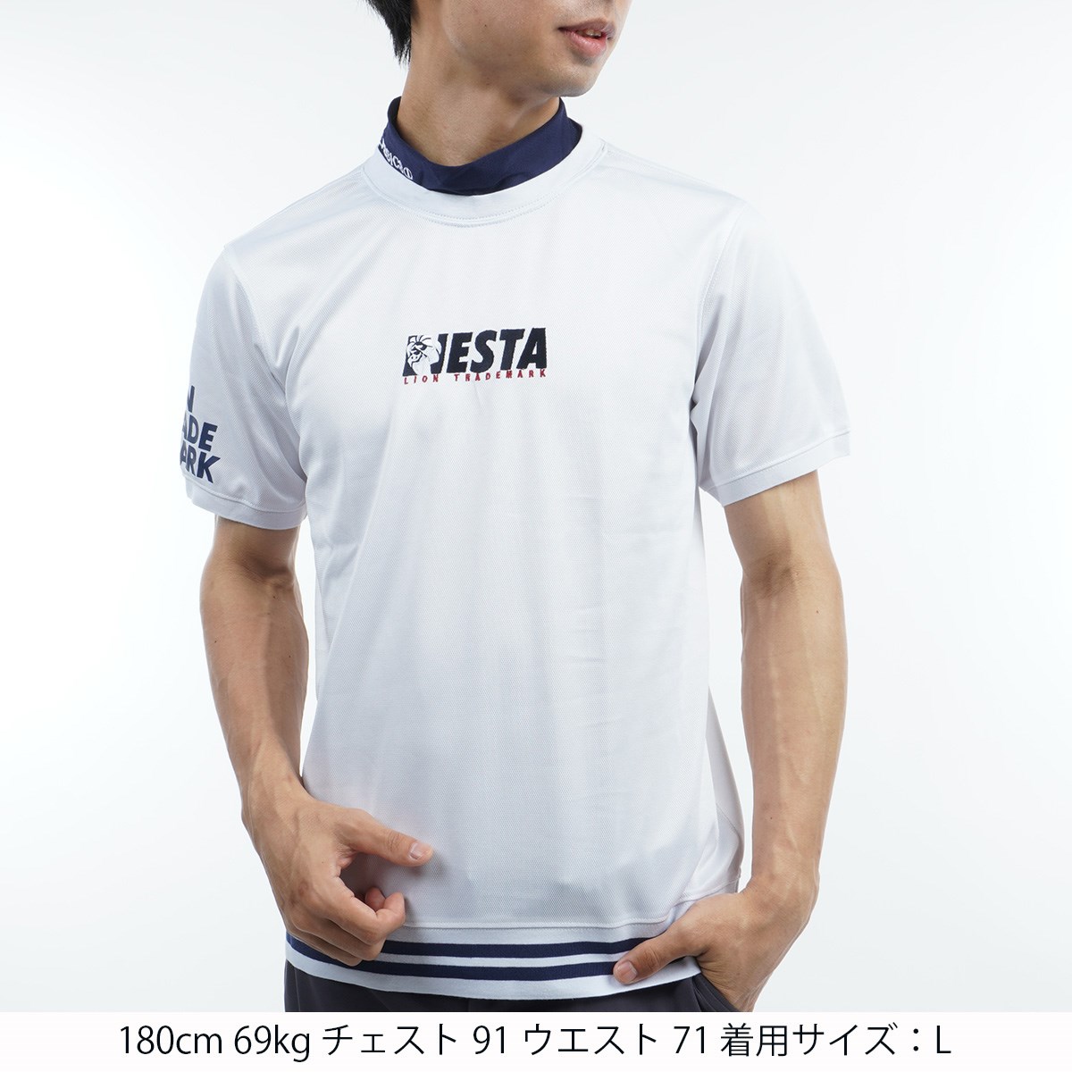 DRY フェイクレイヤード ハイネック半袖Tシャツ(半袖シャツ・ポロシャツ)|NESTA GOLF(ネスタゴルフ) 222BB1000の通販