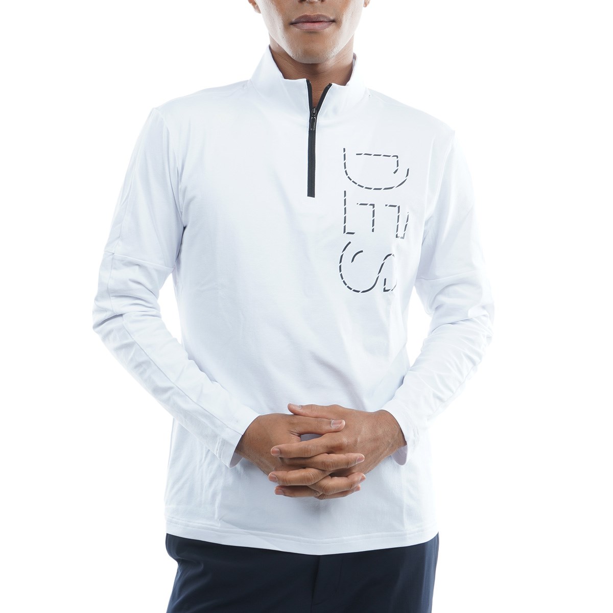DESCENTE - 【新品タグ付き】デサントゴルフ　長袖ストレッチポロシャツ　ホワイト デサントゴルフ DESCENTE ゴルフ ハイブリッド長袖シャツ