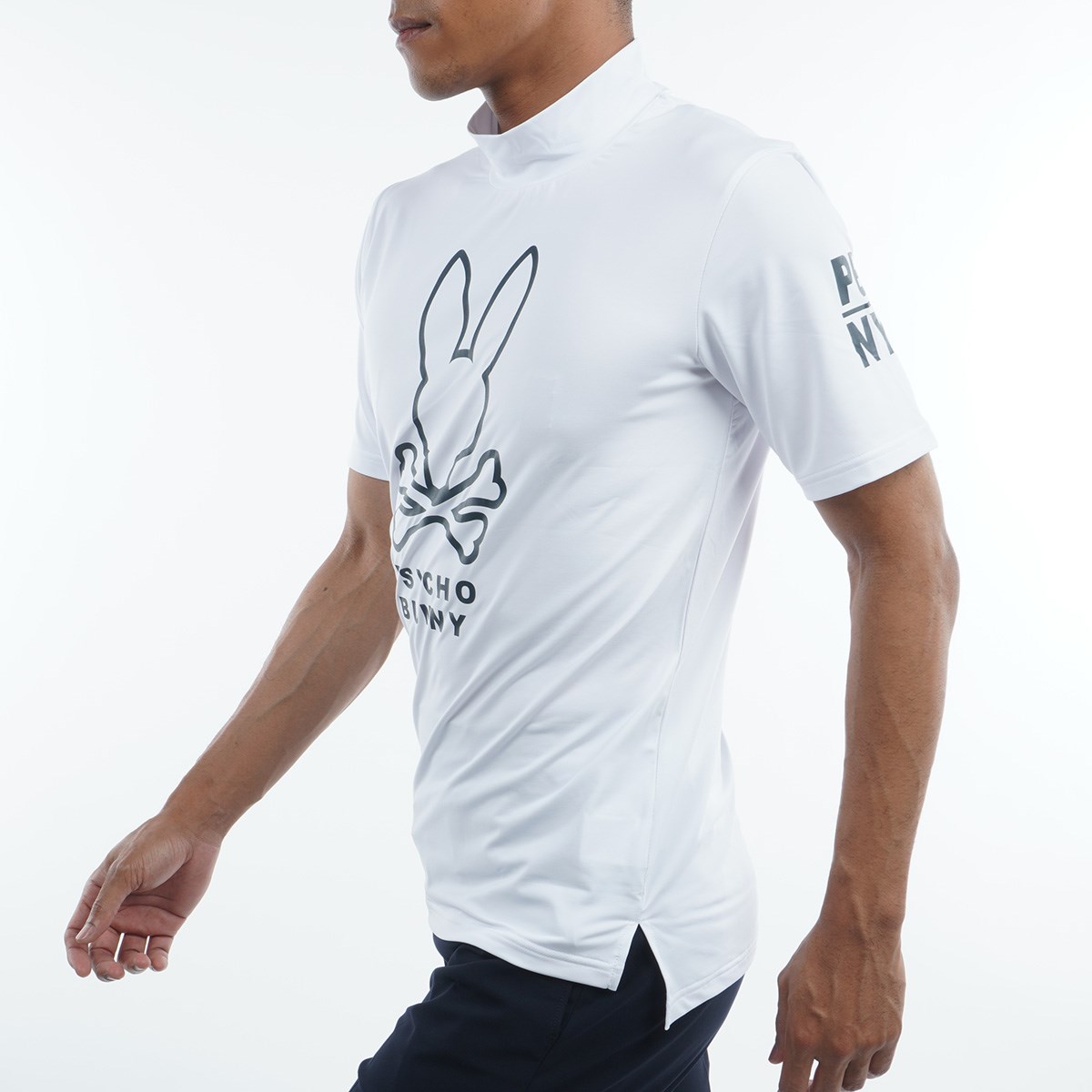 Psycho Bunny 半袖モックネック Psycho Bunny｜[GOLF] ポケットバニー モックネックTシャツ