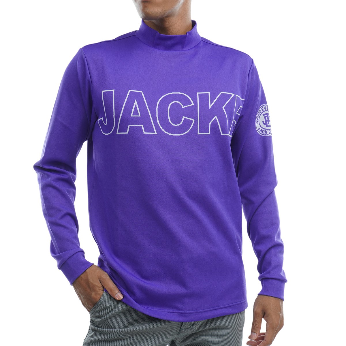 モックネッ JACK BUNNY ジャックバニー 2021年 長袖モックネックTシャツ ボーダー ブラック系 5 ゴルフウェア  メンズ：中古ゴルフウェア通販STST モックネッ - shineray.com.br