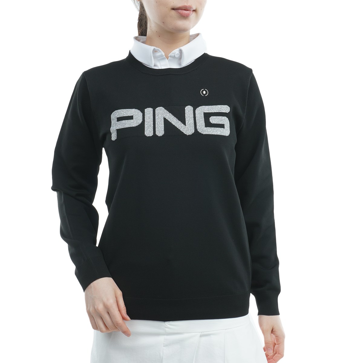 [35％OFF 2022年秋冬クリアランスセール] ピン PING 軽量セーター ブラック 010 レディース ゴルフウェア