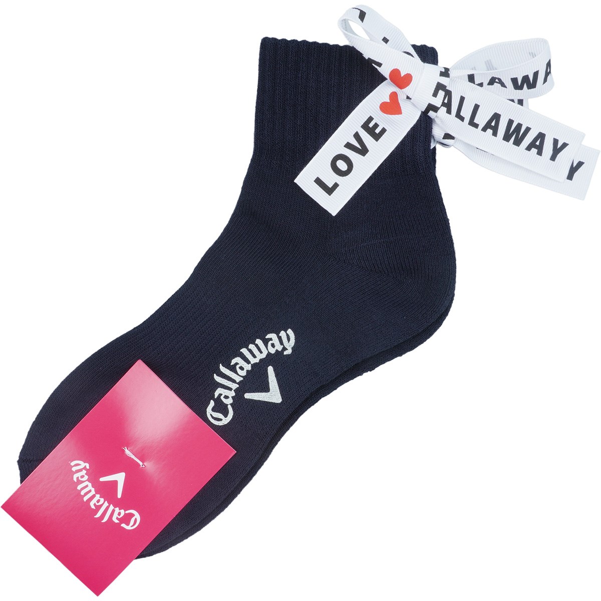 【新品タグ付】キャロウェイゴルフ・ストライプ　スリムテーパードパンツ 紺　M CALLAWAY キャロウェイ ハーフパンツ ストライプ柄 ブルー系