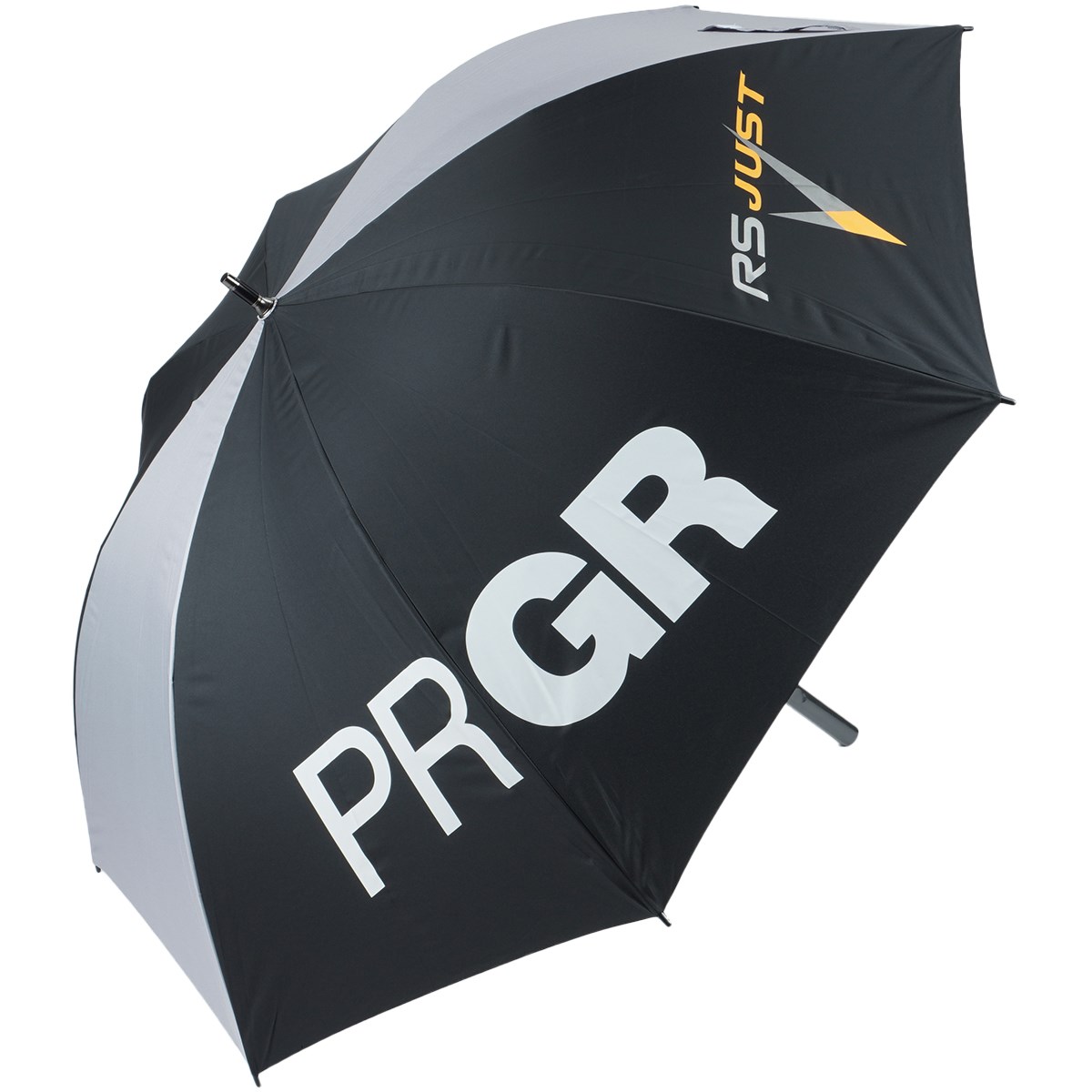 [2022年モデル] プロギア PRGR 契約プロ使用 大型傘 【表】ブラック／シルバー【裏】シルバー メンズ ゴルフ