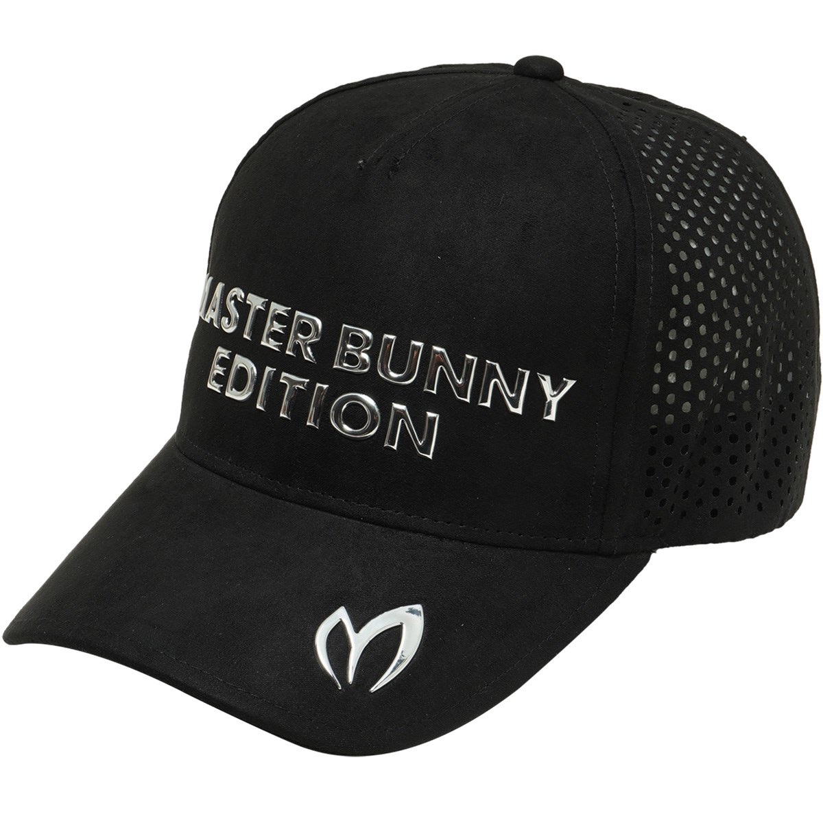 [2022年モデル] マスターバニーエディション MASTER BUNNY EDITION スエード調パンチングキャップ ブラック 010 ゴルフウェア 帽子