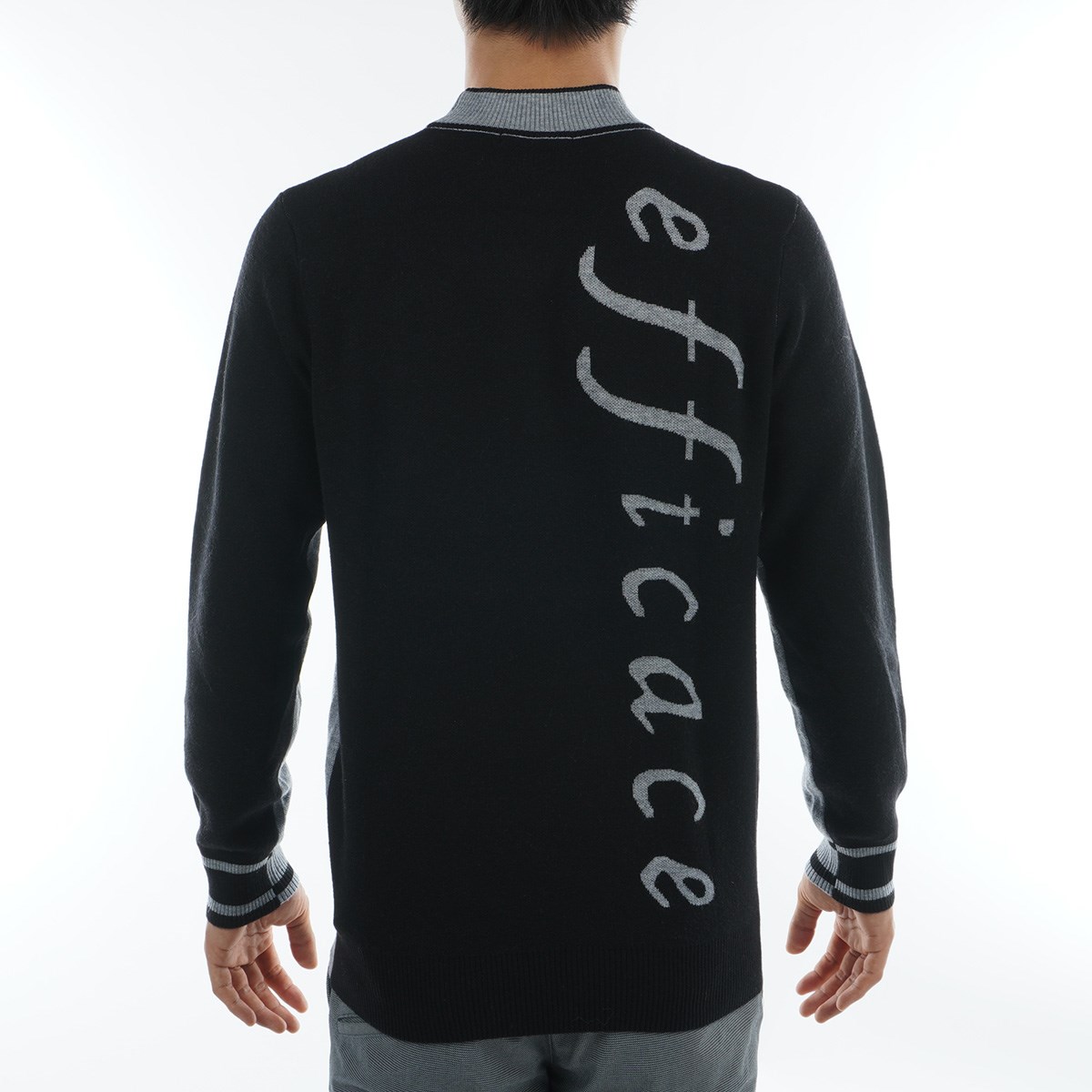 dショッピング |エフィカス efficace efficace homme ビッグロゴ切替セーター 3L グレー／ブラック | カテゴリ：セーター・トレーナー・ベストの販売できる商品  | GDOゴルフショップ (0521005558819)|ドコモの通販サイト