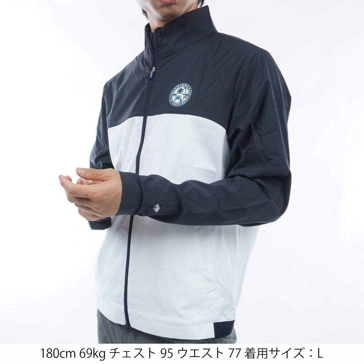 FIDRA ホワイト ジャケット M/M dショッピング |フィドラ FIDRA ストレッチ ブロッキングジャケット M