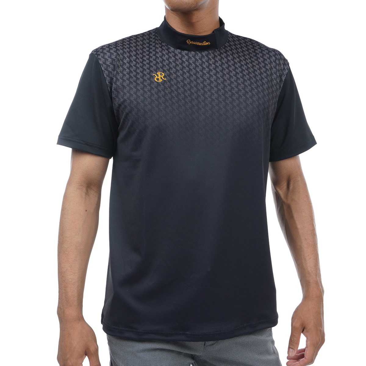 美品】レザレクション グラデーション半袖モックネックシャツ 【公式通販】