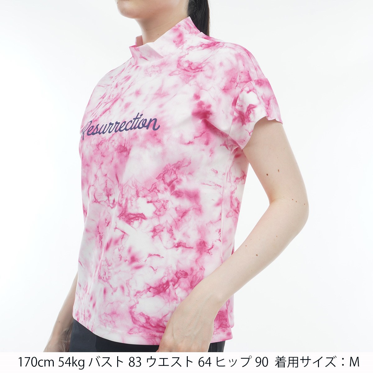 レザレクション　レディース　タイダイモックネック　ピンク　S レザレクション レディース タイダイモックネック ピンク Sの