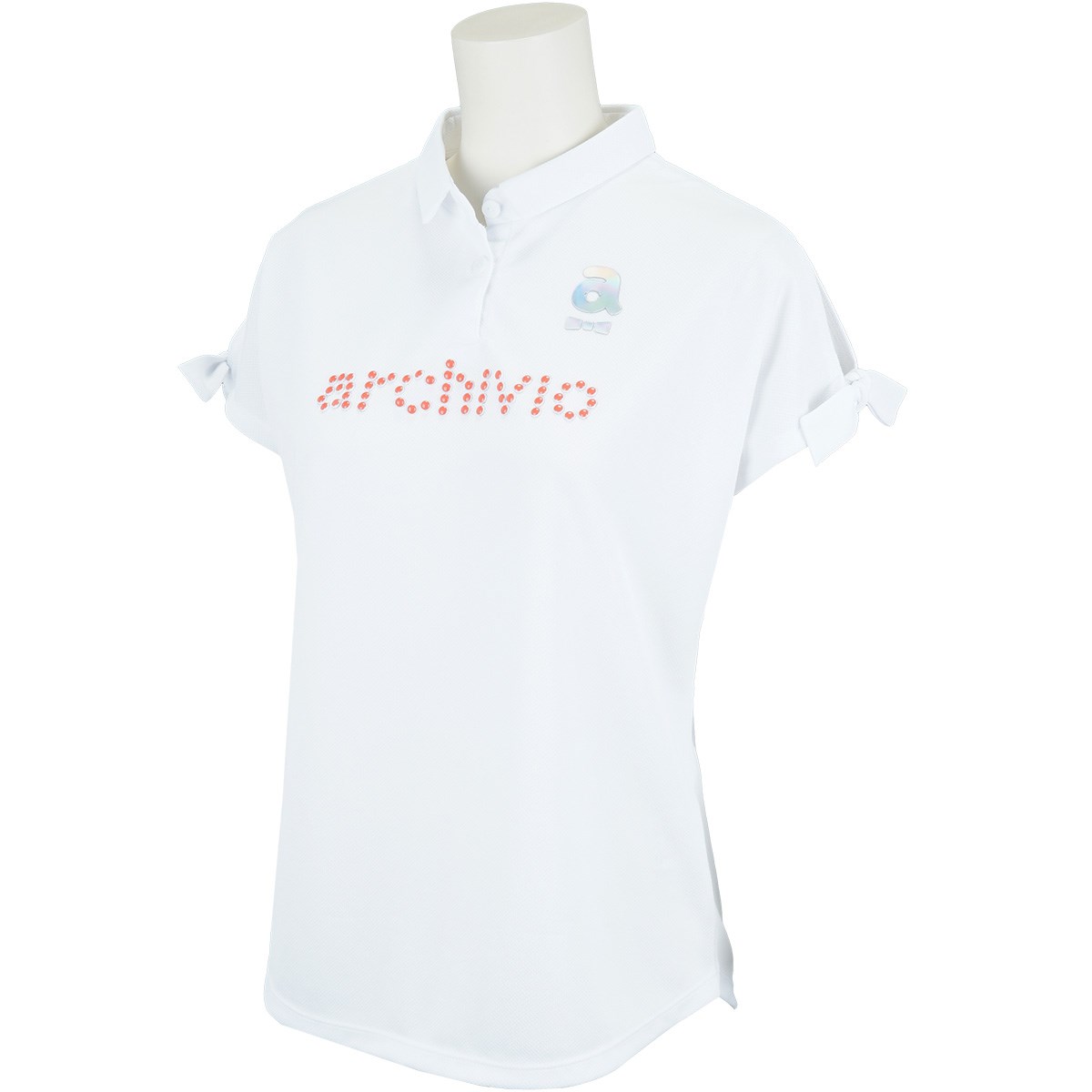 [アウトレット] [45％OFF 在庫限りのお買い得商品] アルチビオ ARCHIVIO 半袖ポロシャツ ホワイト 090 レディース ゴルフウェア