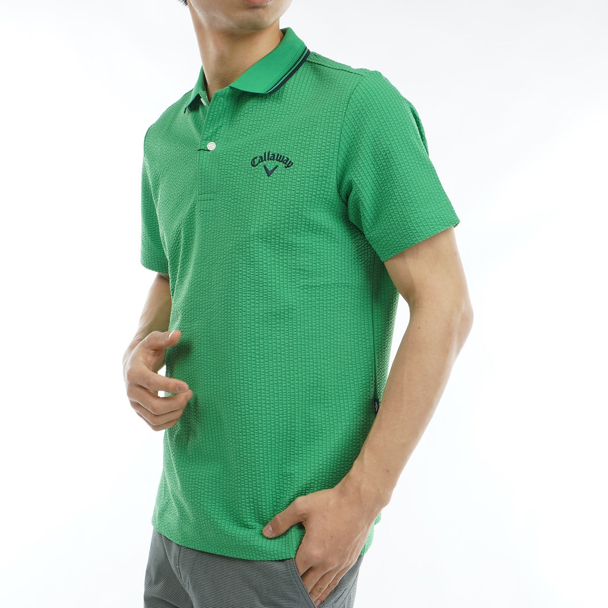 Callaway グリーン ポロシャツ　新品LL dショッピング |キャロウェイゴルフ Callaway Golf ニット