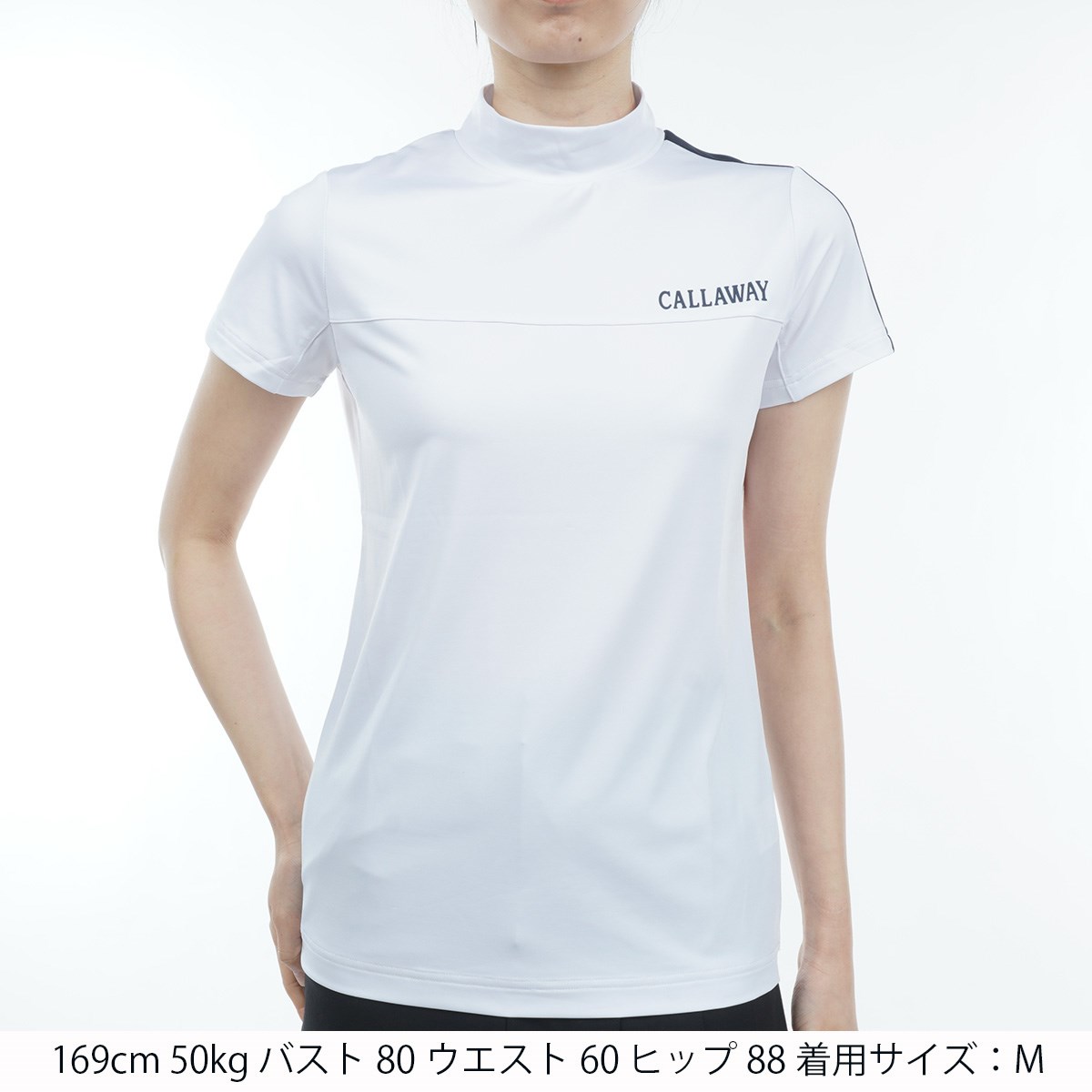 キャロウェイ 半袖 モックネックシャツ Lサイズ ホワイト - 通販