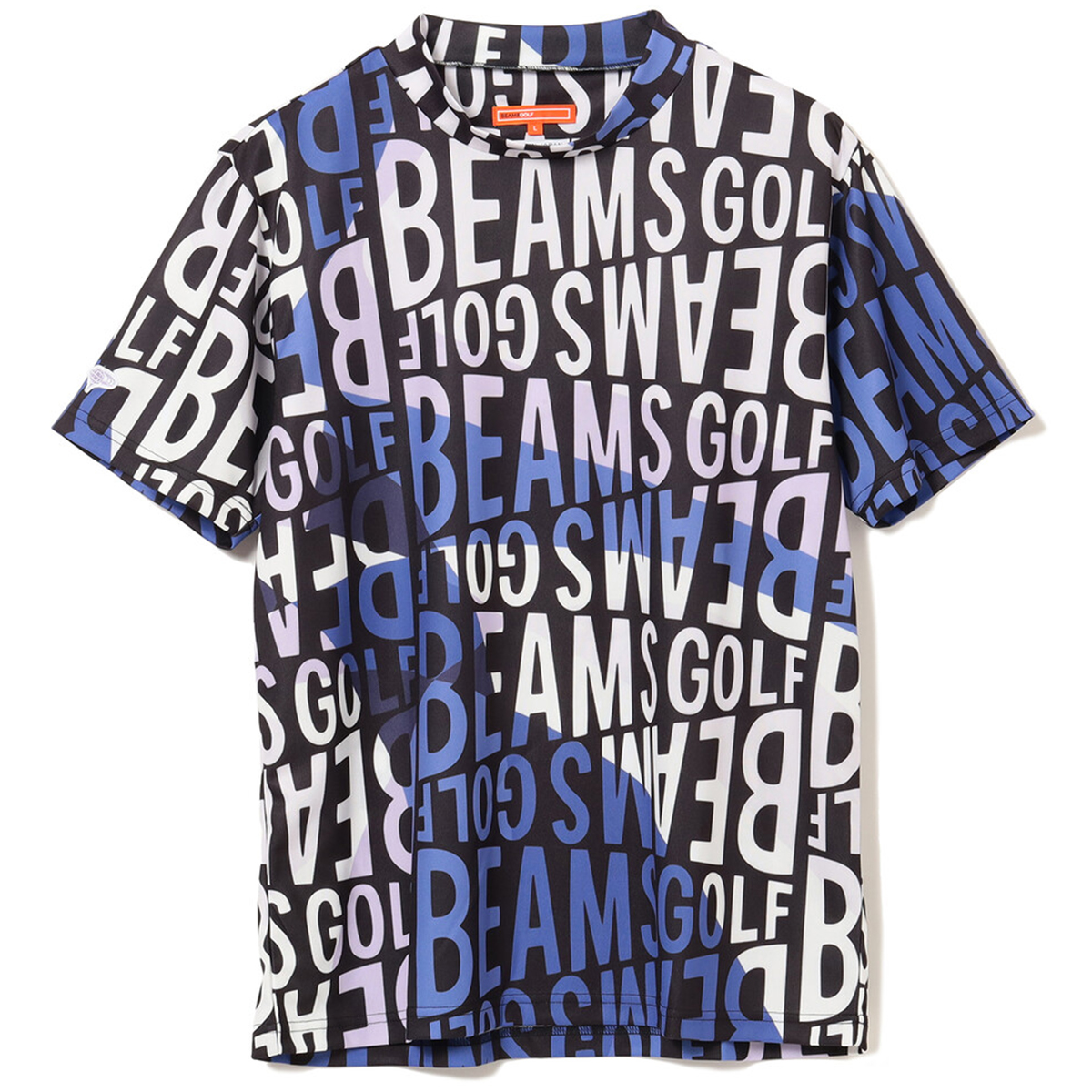 BEAMS GOLF ORANGE LABEL ロゴ サイケ モックネックシャツ(シャツ)