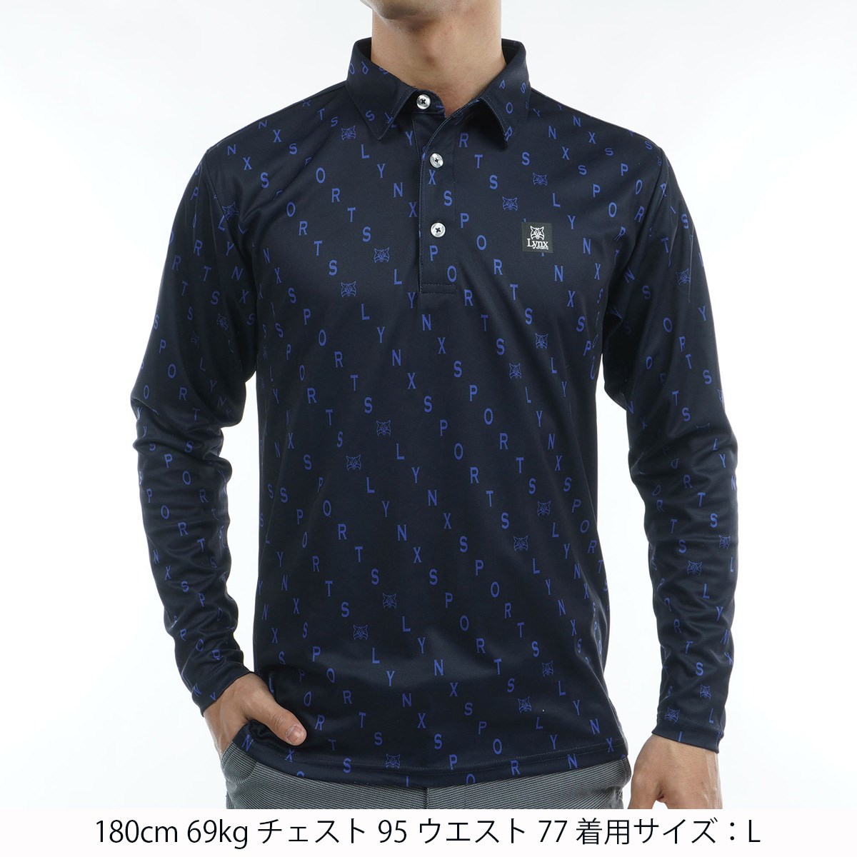 dショッピング |リンクススポーツ Lynx SPORTS ロゴ総柄プリント長袖
