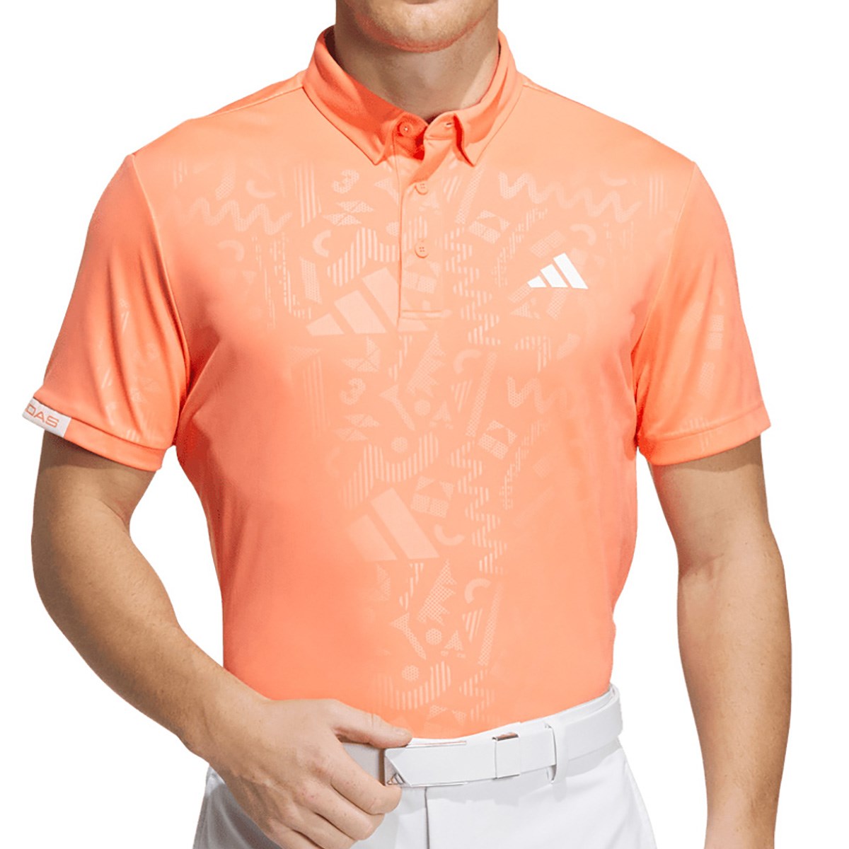 エンボスプリント ボタンダウン半袖ポロシャツ(半袖シャツ・ポロシャツ)|Adidas(アディダス) NMH98の通販 GDOゴルフ ショップ(0000694164)