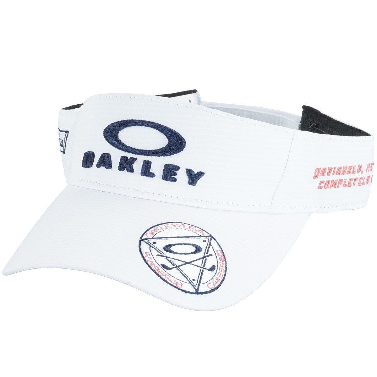 今だけ全品Ｐ１０倍！(7 31 23:59まで) オークリー メンズ OAKLEY FIXED VISOR 23.0 ロゴ刺繍 サンバイザー FOS901403 100 ホワイト ゴルフウェア [2023年モデル]　