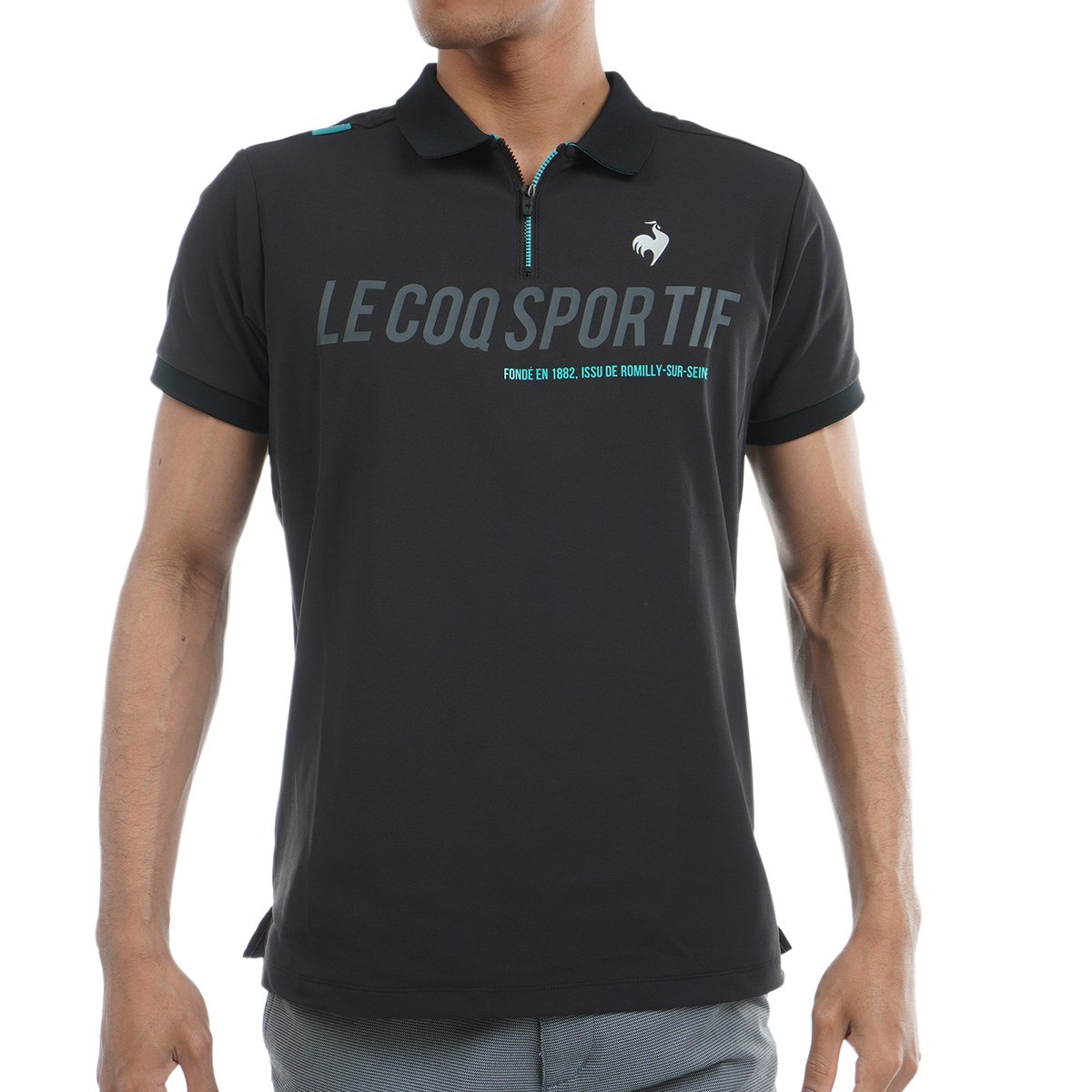 le coq sportif ルコック　ハーフジップゴルフポロシャツ　3L 白 ルコックスポルティフ ゴルフ le coq sportif golf RIJOUMEハーフ