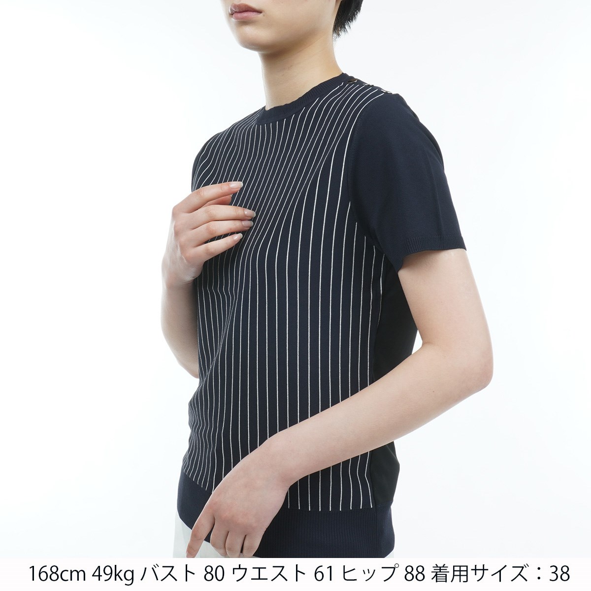 ランバンスポールのUVインナー。 ノースリーブや半袖の下に。 ランバン スポール LANVIN SPORT ポロ衿プリントポロシャツ