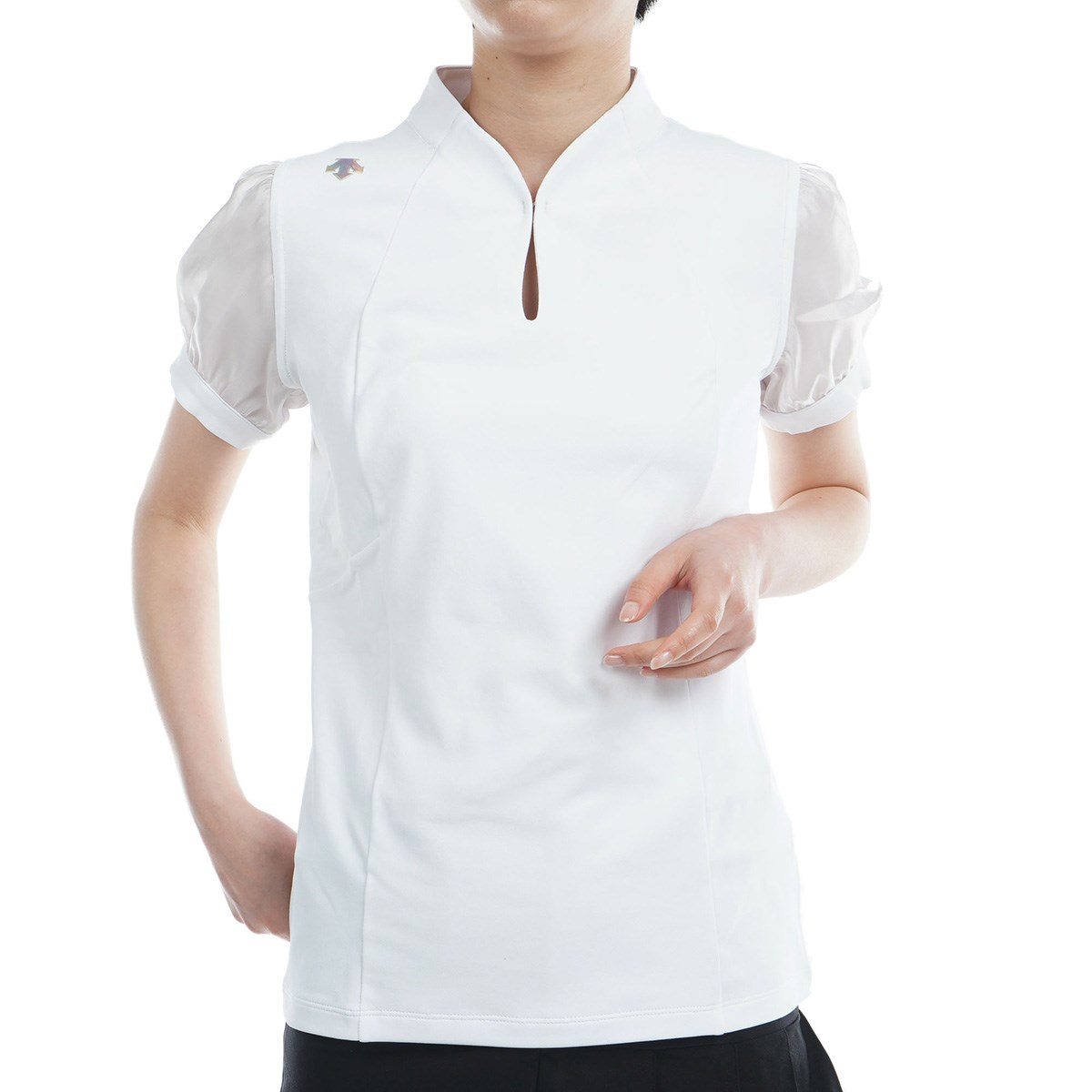 Descente Luxe Collection ホワイトシャツS Descente Luxe Collection ホワイトシャツS LUXE】神白モックネック